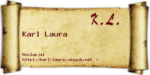 Karl Laura névjegykártya
